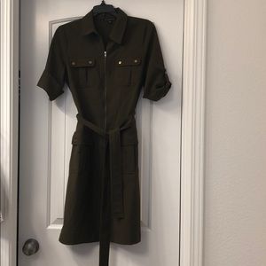 Olive Shirtdress